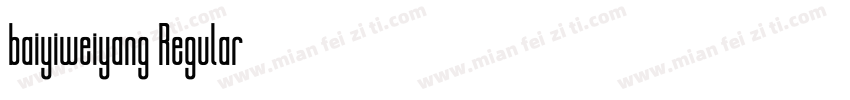 baiyiweiyang Regular字体转换